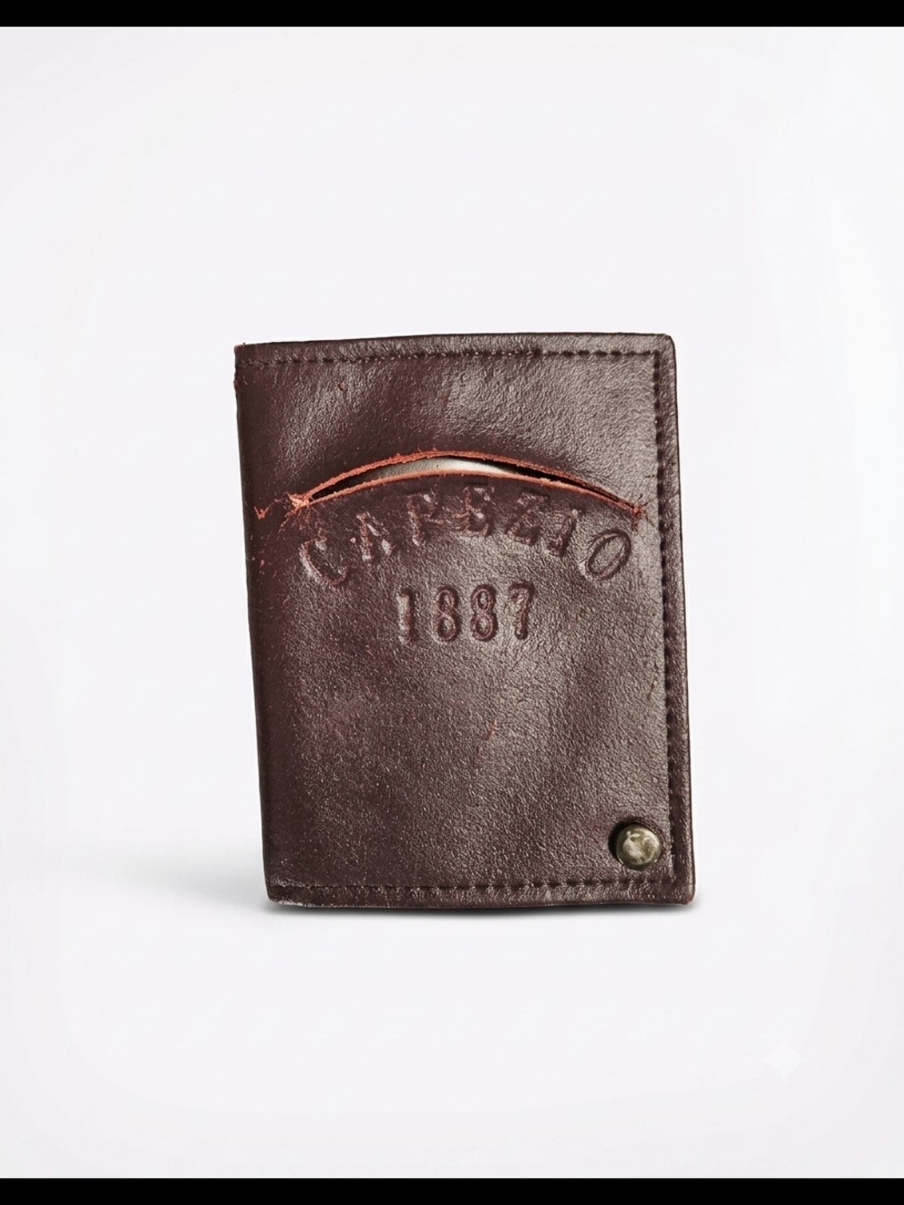 Vintage Capezio 1887 Brown Leather Photo Card Wallet Holder